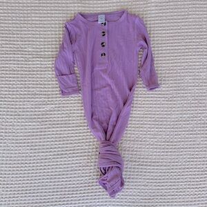 Lou Lou & Company Knotted Gown - Lilac, 3-6 Months
